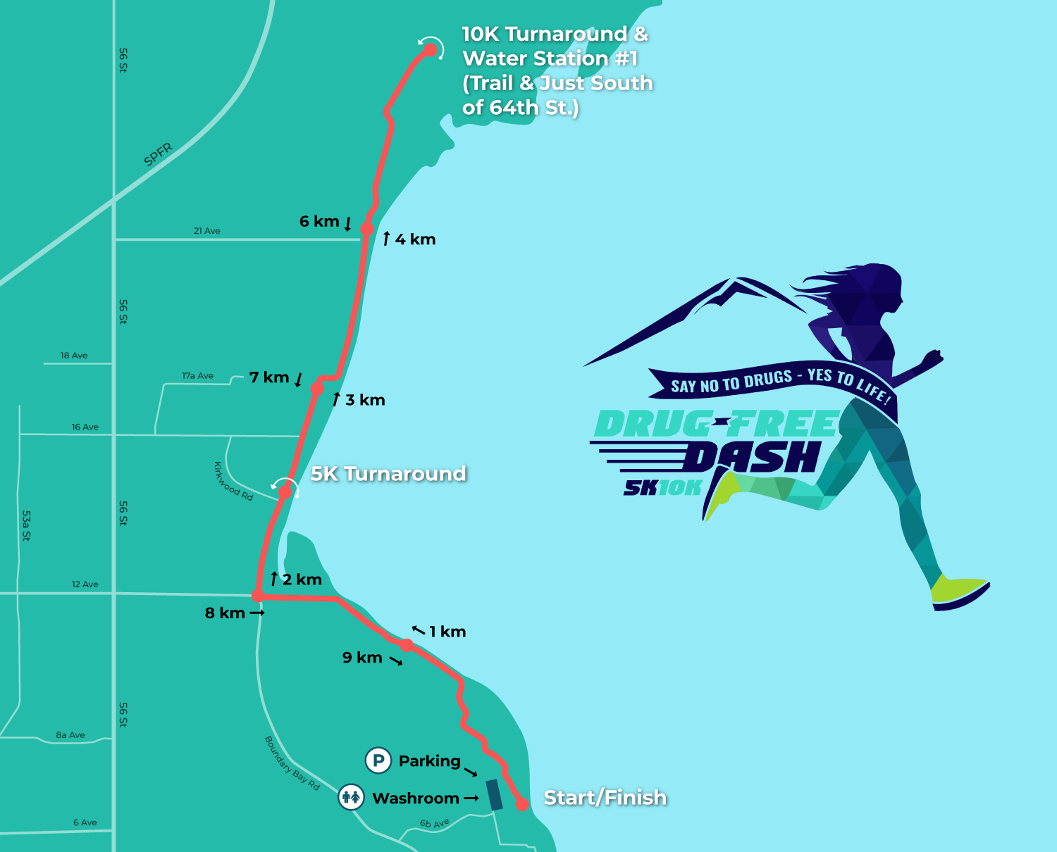 Drug Free Dash course map